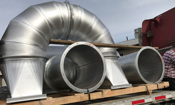 Angled Custom Duct for Ventilation System